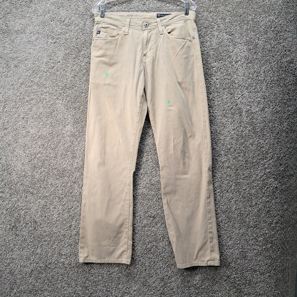 AG Adriano Goldschmied The Protege Straight Leg Pants Tan Khaki Mens‎ 30x34